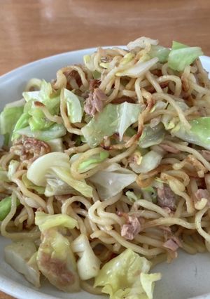 ツナとキャベツの醤油焼きそば-レシピのメイン写真