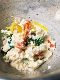 ビタミンカラー☆冬野菜の白和え-レシピのメイン写真