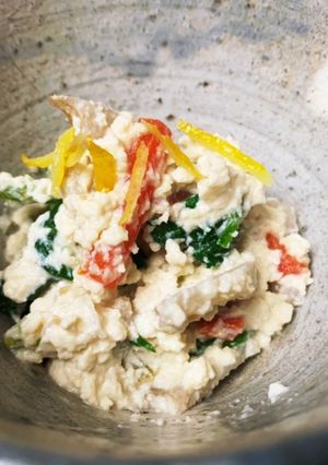 ビタミンカラー☆冬野菜の白和え-レシピのメイン写真