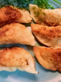 ひよこ豆とパクチーの揚げ餃子-レシピのメイン写真