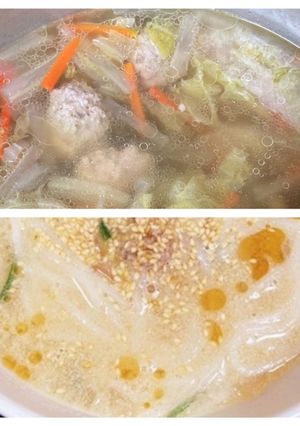 リメイク:肉団子スープから豆乳坦々麺-レシピのメイン写真
