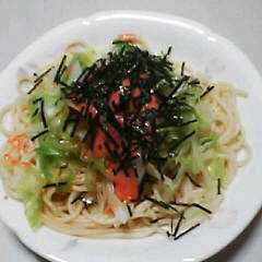 รูปของ キャベツと明太子のポン酢冷製パスタ