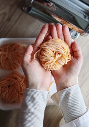 強力粉で自家製生パスタ/フィットチーネ-レシピのメイン写真
