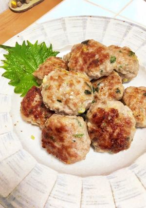 柚子胡椒で食べる塩大葉つくね-レシピのメイン写真