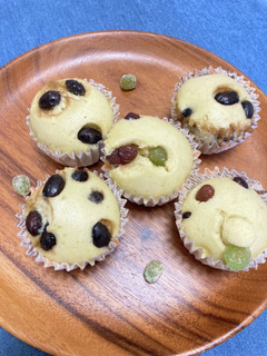 おせちの黒豆で♪ふわもち蒸しパン-レシピのメイン写真