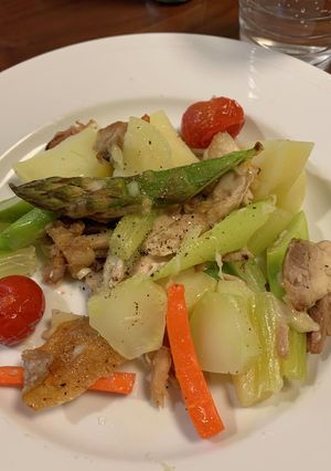 ローストチキンのリベイクホットサラダ-レシピのメイン写真