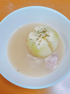 電子レンジでまるごとオニオンスープ-レシピのメイン写真