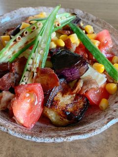 焼きナスと焼きオクラのサラダ-レシピのメイン写真