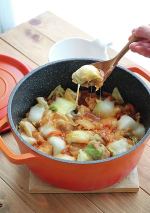 食欲そそる！もち入りチーズダッカルビ-レシピのメイン写真