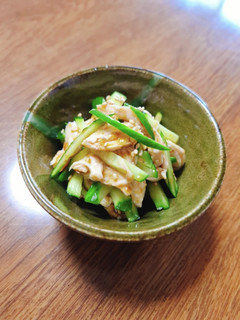 きゅうりと蒸し鶏の海苔わさび和え-レシピのメイン写真