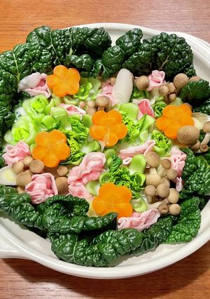 仙台雪菜の豆乳鍋-レシピのメイン写真