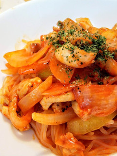 低糖質!ガリバタトマチキしらたきパスタ-レシピのメイン写真