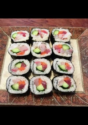 お刺身で海鮮恵方巻き＊節分にも-レシピのメイン写真