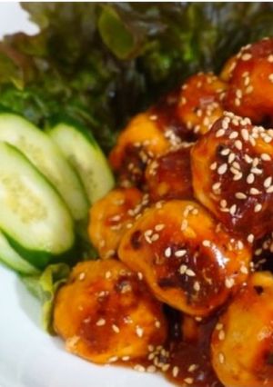 鶏むね肉で低カロリー♫お手軽ミートボール-レシピのメイン写真