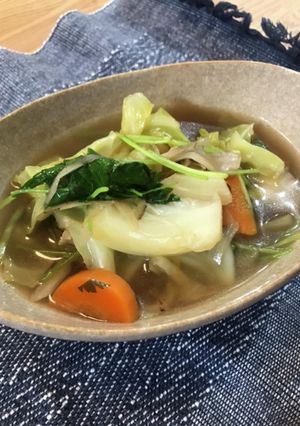 キャベツと根菜の炒めスープ-レシピのメイン写真