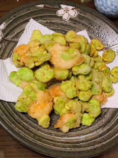 塩で食べたい😊旬のそら豆と海老の天ぷら-レシピのメイン写真