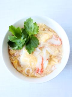 熱うまっ【あんかけ豆腐(白だしカニカマ)-レシピのメイン写真
