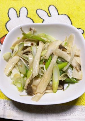#簡単　エリンギとネギの和物-レシピのメイン写真