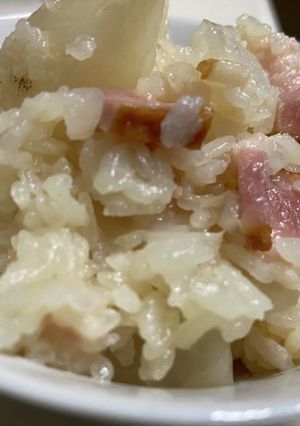 大根とベーコンの炊き込みご飯-レシピのメイン写真