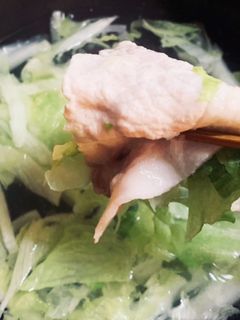 超簡単鍋!ヘルシーレタス豚しゃぶしゃぶ-レシピのメイン写真