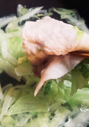 超簡単鍋！ヘルシーレタス豚しゃぶしゃぶ-レシピのメイン写真