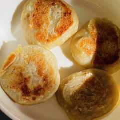 รูปของ 離乳食後期〜バナナ豆腐パンケーキ