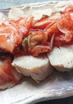 動画レシピ】鶏ハムドレッシングキムチのせ-レシピのメイン写真