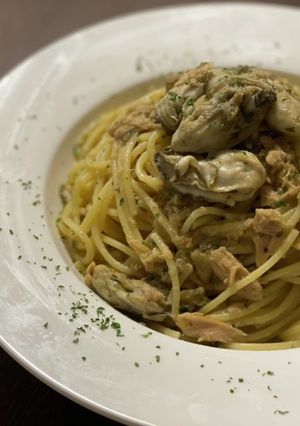 牡蠣とツナのオイルパスタ-レシピのメイン写真
