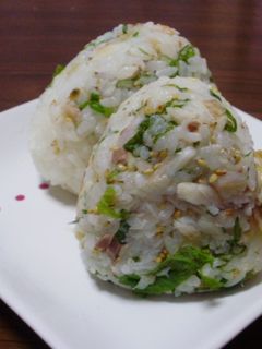 鯵の干物と大葉のおにぎり☆-レシピのメイン写真