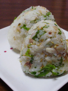鯵の干物と大葉のおにぎり☆-レシピのメイン写真