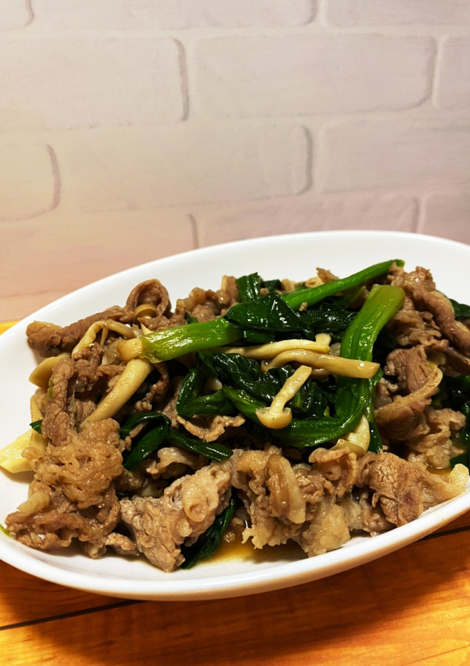 鉄分を摂取！簡単牛肉とほうれん草炒め！-レシピのメイン写真