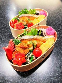 高校生弁当 鮭と唐揚げ弁当-レシピのメイン写真