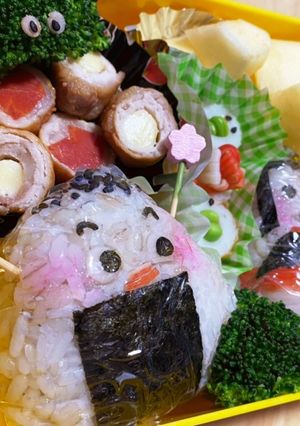 こにぎりくん弁当　プチプチアニメから-レシピのメイン写真