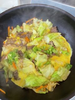 牛肉とキャベツの卵とじ-レシピのメイン写真