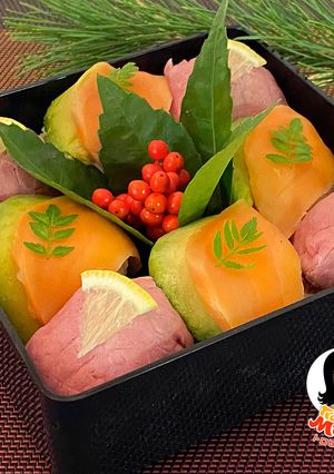 ローストビーフとサーモンの2色てまり寿司-レシピのメイン写真