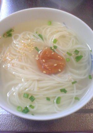 10分で！島原そうめんの梅胡麻にゅうめん-レシピのメイン写真
