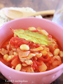 簡単さっと!豚コマ肉と大豆のトマト煮-レシピのメイン写真