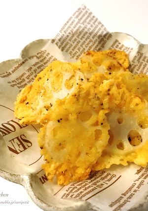 簡単おつまみ♡れんこんチーズせんべい-レシピのメイン写真