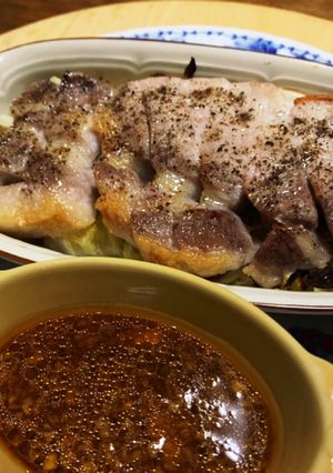 白菜と豚肉のオーブン焼き☆香るソースで-レシピのメイン写真