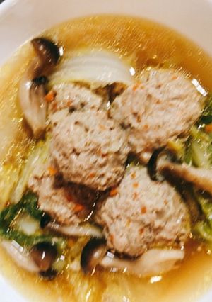 大きな肉団子と白菜のコンソメ煮-レシピのメイン写真