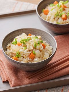 コロコロ大根と油揚げの炊き込みごはん-レシピのメイン写真