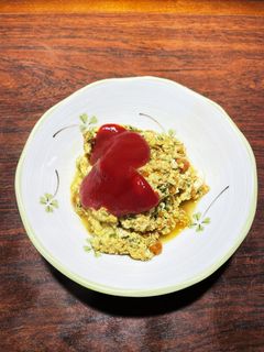 カレーそぼろとあおさスクランブルエッグ-レシピのメイン写真