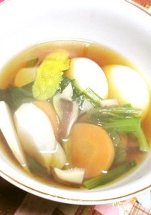 鏡餅のもちで、即席お雑煮-レシピのメイン写真