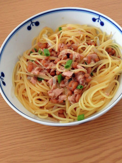 納豆梅ツナ入りパスタ-レシピのメイン写真