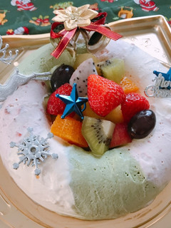 クリスマスカラー☆リースアイスケーキ-レシピのメイン写真