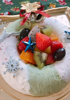 クリスマスカラー☆リースアイスケーキ-レシピのメイン写真