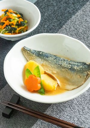 さばのみそ煮【入院食⑪夕/主菜】-レシピのメイン写真