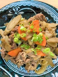 ごぼうと牛肉の甘辛炒め-レシピのメイン写真