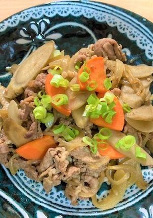 ごぼうと牛肉の甘辛炒め-レシピのメイン写真