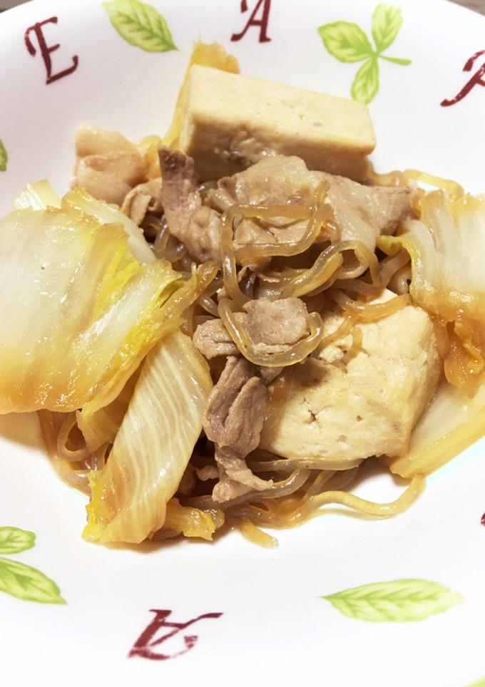 ＃白菜と豚バラのすき焼き風-レシピのメイン写真